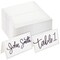 100 Pack Name Cards for Table Setting - Tent Place Cards with Silver Foil Border for Wedding, Banquets, Events, Reserved Seating (3.5 x 2 In)